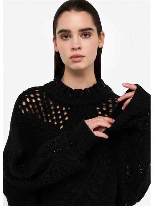 Maglia in lana con traforature LIU JO | MF5442MA93O/22222